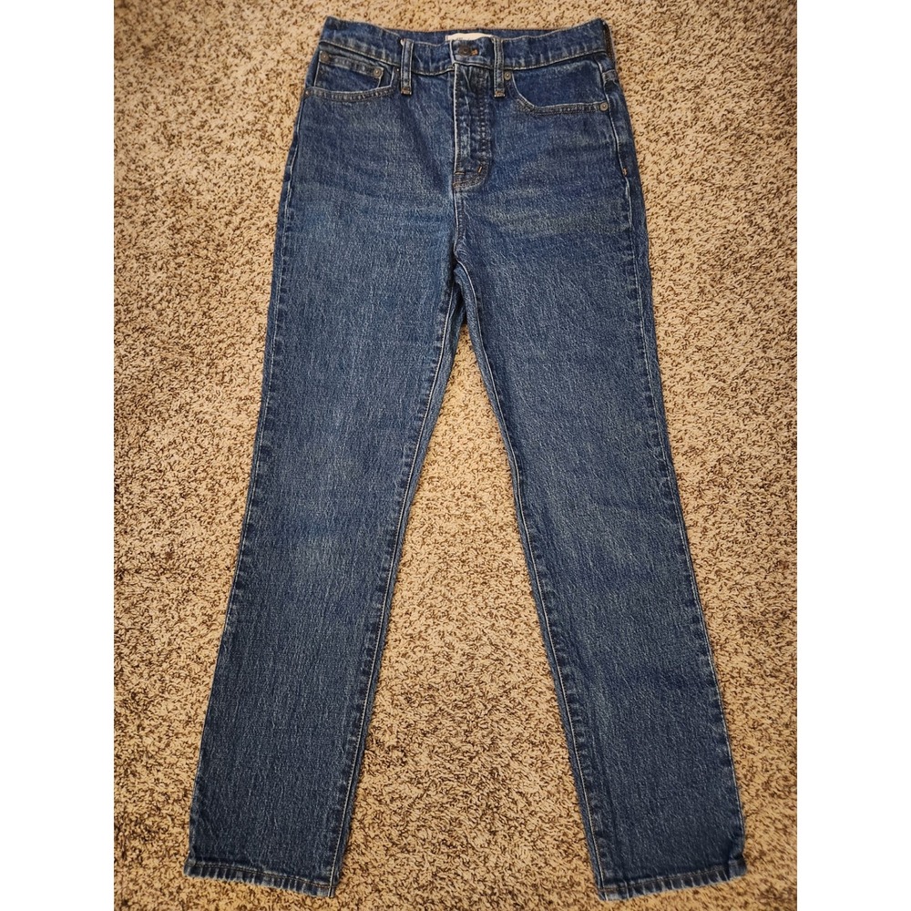 Madewell The Perfect Vintage Jean High Rise Button Fly Straight Leg Blue Size 26